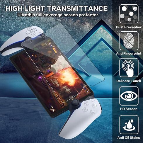 Screen Protector Compatible with PlayStation Portal Remote Player, 3 Pack for PS Portal Remote Player Tempered Glass Films, 9H Hardness Anti-Scratch Case Friendly Crystal Clear Screen Protector in Saudi Arabia