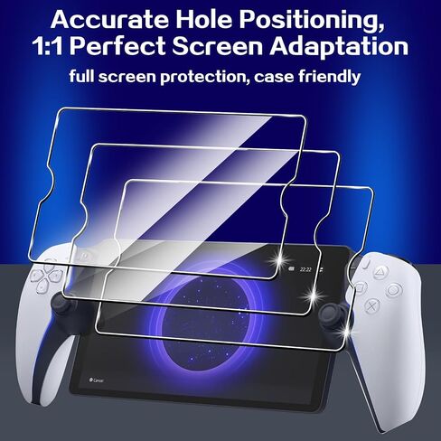 Screen Protector Compatible with PlayStation Portal Remote Player, 3 Pack for PS Portal Remote Player Tempered Glass Films, 9H Hardness Anti-Scratch Case Friendly Crystal Clear Screen Protector in Saudi Arabia