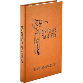 صورة رسومية دروس بن هوجان الخمسة: الأساسيات الحديثة للجولف، مُلزمة يدويًا في الولايات المتحدة الأمريكية (6 بوصة عرض × 9 بوصة ارتفاع - 240 صفحة) - غلاف مقوى من الجلد المربوط باللون البني الفاتح in Kuwait