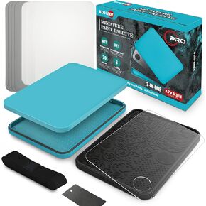 Wet Palette, Dry Brush Palette and Acrylic Paint Palette, 3-in-1 Set for Miniature Painting and Acrylic Paints, 100PCS Hydration Paper and 4PCS Sponges, Blue in Saudi Arabia