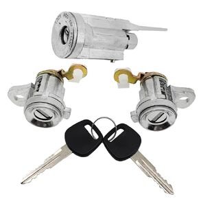 Ignition Switch Fit for Toyota Land Cruiser FJ80 FZJ80 HDJ80 HZJ80 1991-1998, Ignition Cylinder＆Key Set Replace 69051-60050 69052-60050, Right Left Door Lock in Kuwait
