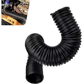 Car Duct Hoses, 3" Flexible Retractable Fresh Air Duct Hoses, Automotive Modified Intake Accessories, Universal for Most Cars Trucks (Black) in Kuwait