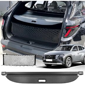 غطاء الحمولة لملحقات Hyundai Tucson 2026 2025 2024-2022 (نسيج ألياف الكربون)، غطاء صندوق السيارة القابل للسحب منظم الأمان غطاء Tonneau لملحقات Hyundai Tucson in Kuwait