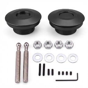 QL-50-LP/BP (2.44") Wide Top Release Hood Pins Push Button Latch Lock Clip Kit 2 Pack Black in Saudi Arabia