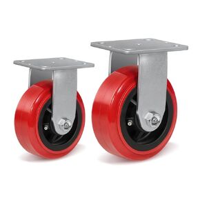 8"x2" Polyurethane Wheels, Heavy Duty Replacement Wheel-1100 lbs Capacity, Polypropylene Core with Roller Bearing, 2-7/16"Hub Length, 1/2" Bore, 20 Wheel Only in Saudi Arabia