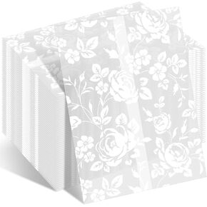 50PCS Vellum Jackets for 5x7 Invitations, Wedding Invitation Sleeves, Pre Folded Wedding Invitation Vellum Paper Wraps for Bridal Shower Birthday (Rose Pattern) in Saudi Arabia