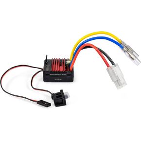 2026 New 60A Brushed 2-3S Waterproof ESC, Electronic Speed Controller with Power Witch, WP 1060 RC ESC for 1/10 Scale RC Crawler Car, Boats, Truck (Tamiya-Plug) in Kuwait