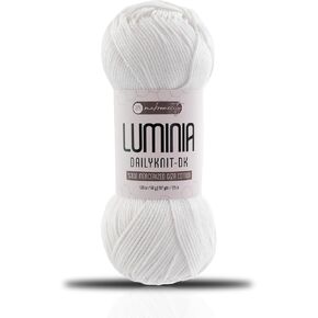 خيوط قطنية من Makromecity Luminia Mercerized Georgia، خفيفة الوزن #3 خيوط DK للحياكة والكروشيه، 50 جم/137 ياردة، لمعان حريري ناعم مثالي للملابس الصيفية والقمصان ومشروعات الأطفال (رمادي فاتح، 3 شلات) in Kuwait