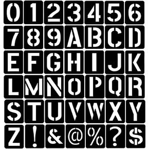 42-Piece Reusable Letter Stencils and Templates for Painting – 3-Inch Plastic Letter Stencils for Wood Signs, Walls, Glass, and Craft Decor in Kuwait