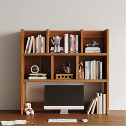 Storage Shelving Unit Bookshelf Desktop Organizer Rack Free Style Display Wood Countertop Bookcase for Office Kitchen Bathroom(L60xD20xH60cm) in Kuwait