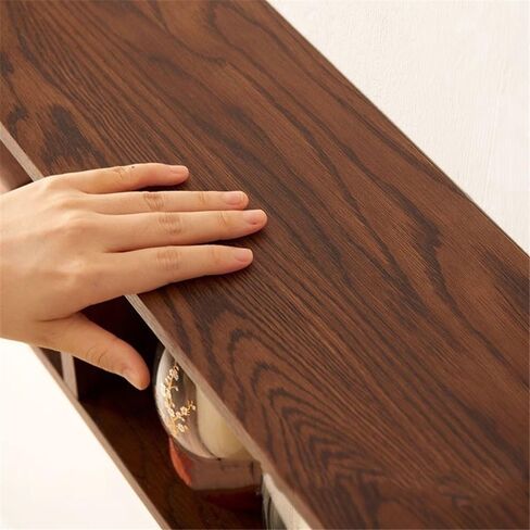 Storage Shelving Unit Walnut Colour Wall Mounted Bookshel Rectangle Three Grid Wooden Display Rack for Book Shelves Bookshelf in Kuwait