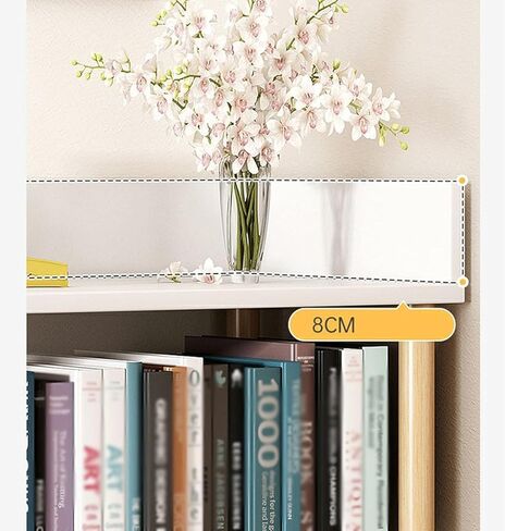 Storage Shelving Unit Desktop Organizer Wooden Rack Bookshelf Small Table Top Bookcase for Office Home in Kuwait