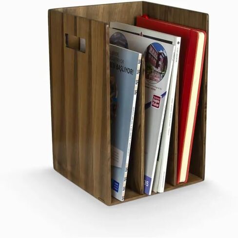 Solid Walnut 3 Tier Book Shelf & Magazine Rack. in Kuwait