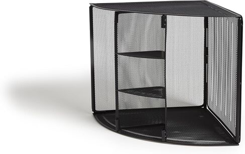 TRU RED Wire Mesh Corner Desk Organizer, 4‑Compartment – Space‑Saving Desktop Storage for Files & Office Supplies in Kuwait