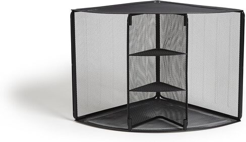 TRU RED Wire Mesh Corner Desk Organizer, 4‑Compartment – Space‑Saving Desktop Storage for Files & Office Supplies in Kuwait