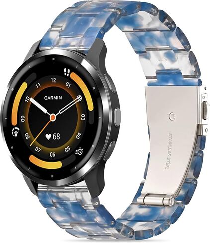 Compatible with Garmin Venu 3 Watch Band Resin, Venu 2/Venu 4 45mm, 22mm Strap Compatible for Forerunner 265/255/Vivoactive 4 Wristband Bracelet Replacement with Stainless Steel Buckle in Saudi Arabia