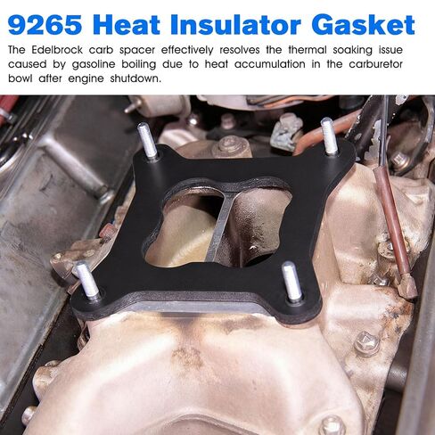9265 محرك المكربن ​​​​الحرارة العازلة استبدال طوقا Edelbrock أداء وسلسلة الرعد الكربوهيدرات، هولي 4150 المكربنات طوقا عازل للحرارة مربع تجويف in Kuwait