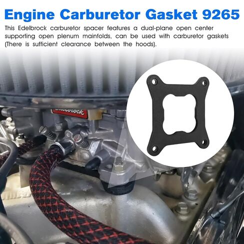 9265 محرك المكربن ​​​​الحرارة العازلة استبدال طوقا Edelbrock أداء وسلسلة الرعد الكربوهيدرات، هولي 4150 المكربنات طوقا عازل للحرارة مربع تجويف in Kuwait