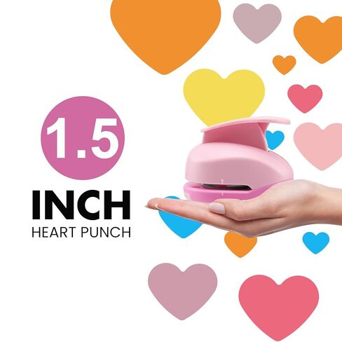 MyArTool Heart Paper Punch, 1.5 Inch Heart Punches for Paper Crafts, 38mm Heart Hole Punch for Making Scrapbook Pages, Memory Books, Card Making, Journals, Gift Tags, Homemade Confetti in Saudi Arabia