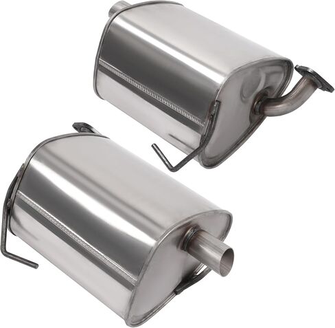 Pair Exhaust Muffler Compatible with 2009-2013 Subaru Forester 2.5L Natural Aspirated (Will not fit Turbo) 409 Stainless Steel Silvery Left & Right in Kuwait