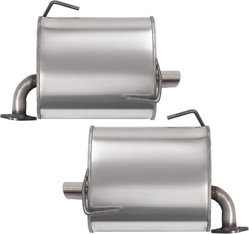 Pair Exhaust Muffler Compatible with 2009-2013 Subaru Forester 2.5L Natural Aspirated (Will not fit Turbo) 409 Stainless Steel Silvery Left & Right in Kuwait