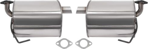 Pair Exhaust Muffler Compatible with 2009-2013 Subaru Forester 2.5L Natural Aspirated (Will not fit Turbo) 409 Stainless Steel Silvery Left & Right in Kuwait