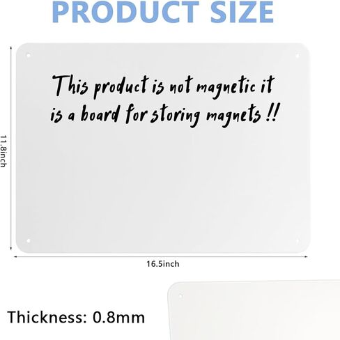 Magnetic Board 16.5" x 11.8" Metal Magnet Bulletin Board Memo Display Boards with Support Screws for Desk Wall in Kuwait