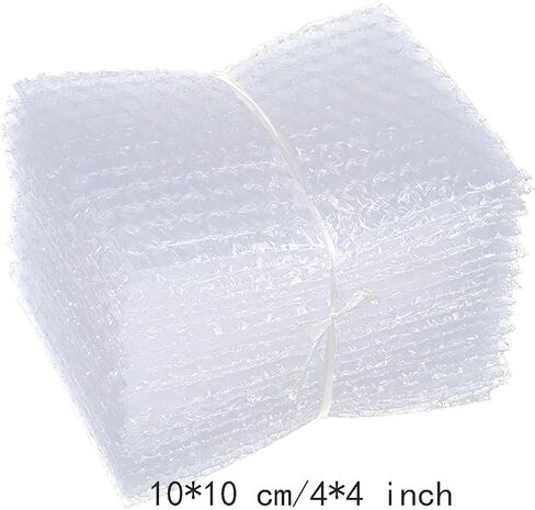 100 Pcs 4 X 4 Inch Clear Bubble Pouches Bag Protective Bubble Wrap Bubble Out Bags For Shipping Moving Cushion Wrap For Packing in Kuwait