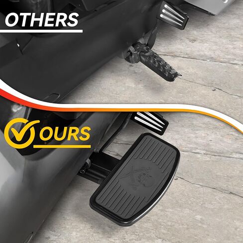 Driver Floorboards Foot Rest Rider Footboards for Can-Am Ryker 600 900, Rally Edition, Sport 2019+ Accessories (Dual Blade Skull, Black) in Kuwait