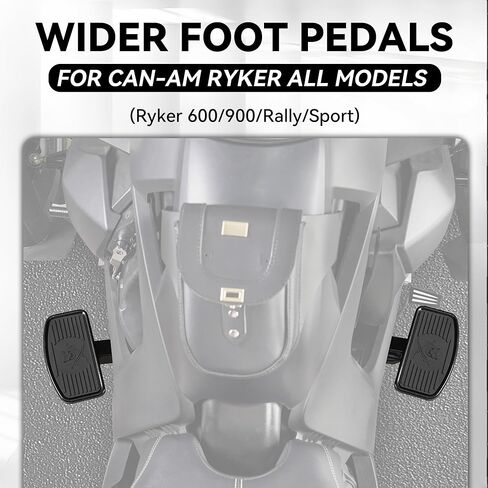 Driver Floorboards Foot Rest Rider Footboards for Can-Am Ryker 600 900, Rally Edition, Sport 2019+ Accessories (Dual Blade Skull, Black) in Kuwait