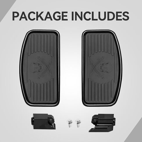 Driver Floorboards Foot Rest Rider Footboards for Can-Am Ryker 600 900, Rally Edition, Sport 2019+ Accessories (Dual Blade Skull, Black) in Kuwait