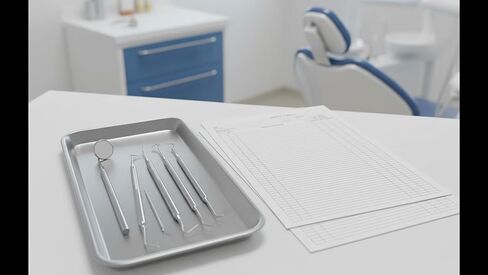 نموذج ملاحظات سجل امتحان طب الأسنان 8 1/2 × 11 بوصة الكمية 100 in Kuwait