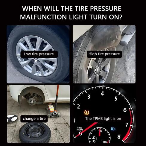 أداة إعادة ضبط TPMS لجنرال موتورز مع مقياس ضغط الإطارات الرقمي 150 رطل لكل بوصة مربعة، مستشعر الإطارات سريع التعلم، متوافق مع بويك لسيارة تشيفي لكاديلاك لأوبل in Kuwait