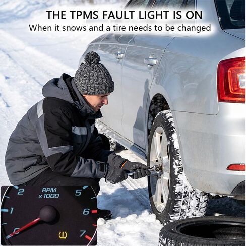 أداة إعادة ضبط TPMS لجنرال موتورز مع مقياس ضغط الإطارات الرقمي 150 رطل لكل بوصة مربعة، مستشعر الإطارات سريع التعلم، متوافق مع بويك لسيارة تشيفي لكاديلاك لأوبل in Kuwait