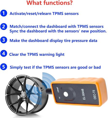 EL-50448 Chevy TPMS Reset Tool – Includes Installed Battery – GM TPMS Relearn Tool Car Air Sensor Reset Tool Tire Pressure Reset Car Tire Sensor Reset Tool for GMC Buick Cadillac for 100+ GM Models in Kuwait