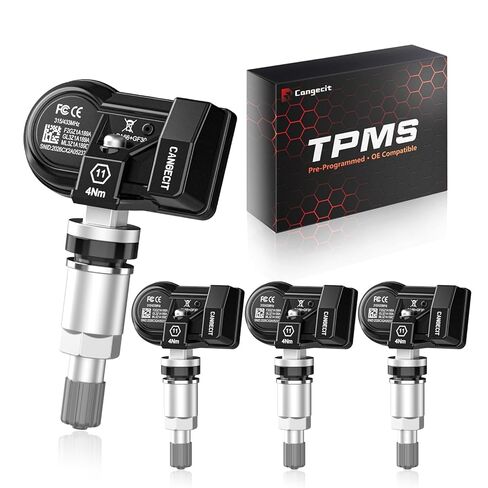 مستشعر TPMS مبرمج مسبقًا من Ford لـ F-150 2009-2025، Explorer 2011-2019، Escape 2009-2019 | F150/250/350، رينجر، مافريك | إيدج، إكسبيديشن، برونكو سبورت | موستانج، فيوجن، 315 و433 ميجا هرتز (4 قطع) in Kuwait