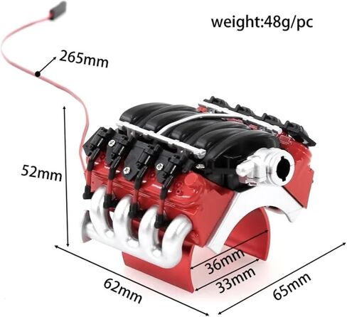 RC Car Toys For Axial For SCX10 II III For Traxxas For TRX4 D90 For Redcat 1/10 LS7 V8 Engine Motor Radiator Cooling Fan Heat Sink RC Crawler in Kuwait