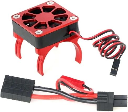 RC car Components Compatible with Traxxas for TRX4 for TRX6 for Axial for SCX10 II III PRO 1/10 RC Car Parts CNC Aluminum Heatsink for 540 550 Motor(Red) in Saudi Arabia