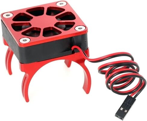 RC car Components Compatible with Traxxas for TRX4 for TRX6 for Axial for SCX10 II III PRO 1/10 RC Car Parts CNC Aluminum Heatsink for 540 550 Motor(Red) in Saudi Arabia