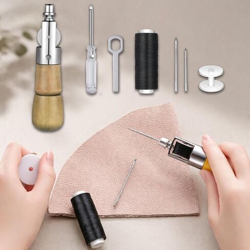 Premium Sewing Awl, Featuring Precision Hand Sewing Kits and Carving Tools, Vintage Design with Metal Structure, Suitable for Shoe Repair/Bag Maintenance in Kuwait