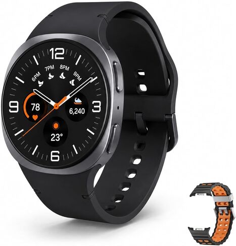 Samsung Galaxy Watch 8 (2025) Bluetooth Smartwatch, US Version – Fitness & Sleep Tracking,Heart Rate Monitor, Android Compatible (Not for iOS) – with Extra Stainless Steel Band (Graphite, 40mm) in Saudi Arabia