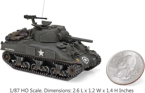 US Sherman M4A1 1/87 HO Scale (2.6 inch Miniature Finished Model) (6870432) in Kuwait