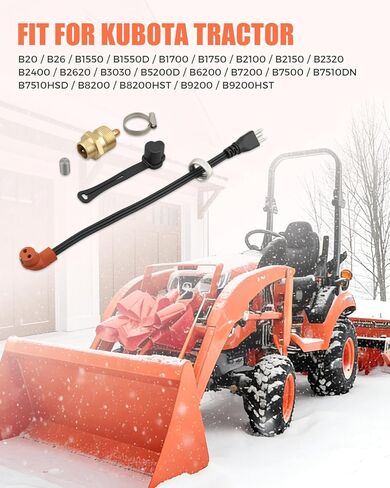 مجموعة سخان كتلة 70000-73274 مناسبة لنماذج الجرارات Kubota B26 B20 B1550 B1700 B1750 B2100 B2620 B3030 B6200 B7200 استبدال 70000-91510 70090-32477 70090-32475 in Kuwait
