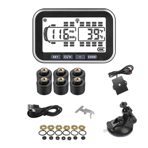 4.5" Solar TPMS, 0-199psi High-Precision Sensors, RV Accessories for Trailer, Motorhome, Tow Vehicle Tire Pressure & Temperature Monitor（22 Sensors） in Saudi Arabia