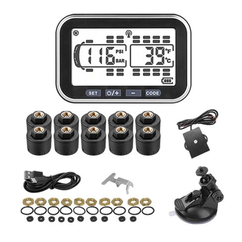 4.5" Solar TPMS, 0-199psi High-Precision Sensors, RV Accessories for Trailer, Motorhome, Tow Vehicle Tire Pressure & Temperature Monitor（22 Sensors） in Saudi Arabia