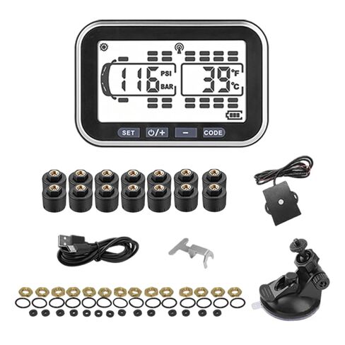 4.5" Solar TPMS, 0-199psi High-Precision Sensors, RV Accessories for Trailer, Motorhome, Tow Vehicle Tire Pressure & Temperature Monitor（22 Sensors） in Saudi Arabia