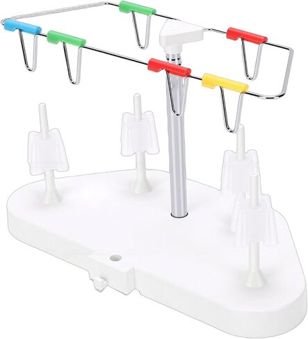 BAFOVY 4 بكرة موضوع حامل 4 موضوع حامل بكرة الخياطة الرف ل Serger 14HD854 S0100 HD0450S HD0400S SE017 مع دبابيس متحركة ارتفاع قابل للتعديل in Kuwait