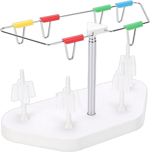 BAFOVY 4 بكرة موضوع حامل 4 موضوع حامل بكرة الخياطة الرف ل Serger 14HD854 S0100 HD0450S HD0400S SE017 مع دبابيس متحركة ارتفاع قابل للتعديل in Kuwait
