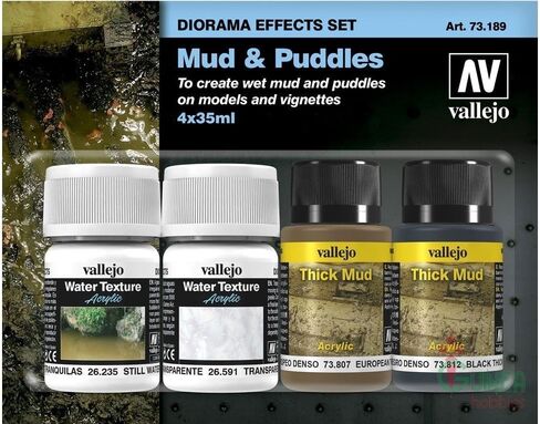 Vallejo Mud and Puddles, Diorama Effects Set for Model & Hobby 73189 in Kuwait