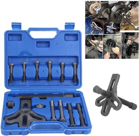 Zunate 13 Pcs Steering Wheel Puller Kit, Harmonic Balancer Puller & Gear Pulley Remover Tool Set with Floating Swivel, Alloy Steel Bolts for Car Repair & Maintenance in Kuwait